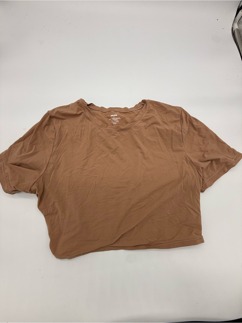 SKIMS Brown Cropped Tee